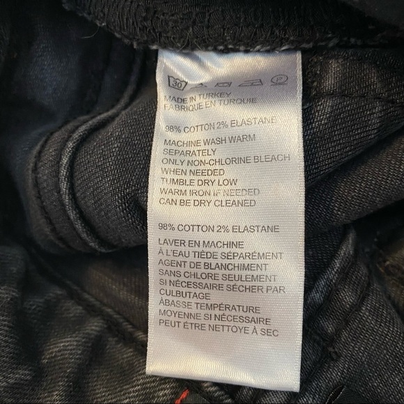 BDG Girlfriend High Rise Button Fly Faded Black Skinny Jeans - 25 - Picture 6 of 14